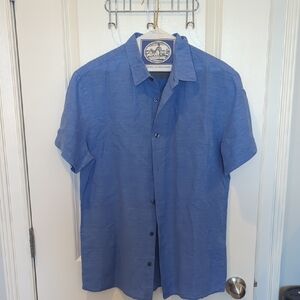 Vince Men's Linen Blend Button Down Shirt- Sz L